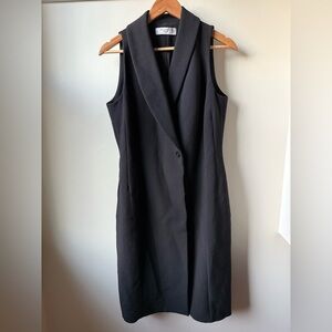 MM LAFLEUR The Dana Tuxedo Dress Black Office Career Classic Virgin Wool Blend 8